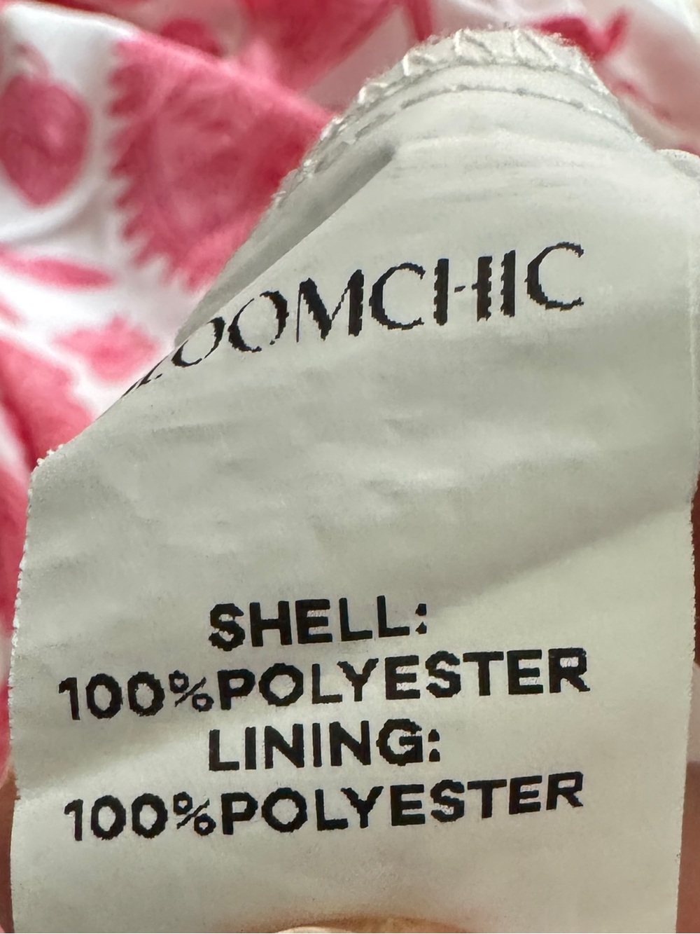 Women’s White Dress with Pink Floral Print 0147 EUC - Picture 5 of 5